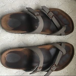 Grey Birkenstock Sandals